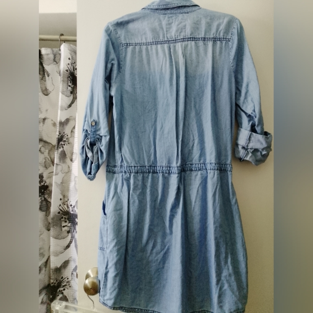 Sonoma Light Blue Chambray Shirt Dress - Picture 5 of 5